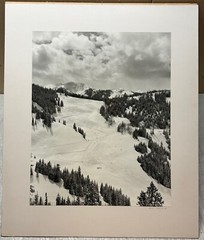 Original FRITZ KAESER ‘Skiing ASPEN, Colorado’ Gelatin Silver PHOTO -Ansel Adams