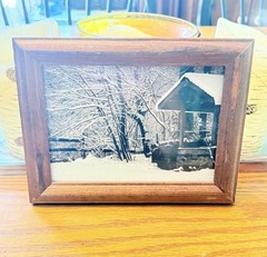 Original photograph, ‘Winter’s Quiet’ by Serene Scenes in Maine, 5×7, wood frame