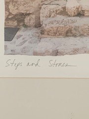 Maureen Love Signed Photograph Titled Steps And Stones Framed Rustic Garden Art