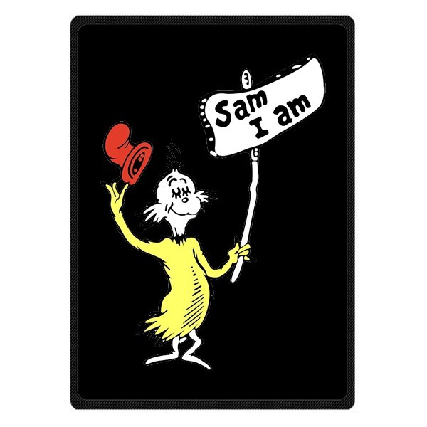 great Dr Seuss Sam I Am Soft Warm Single-Side Printing Flannel Fleece Blanket