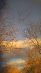 19×13 Digital Art Photograph Blue Ridge Mountains Virginia River in Fall
