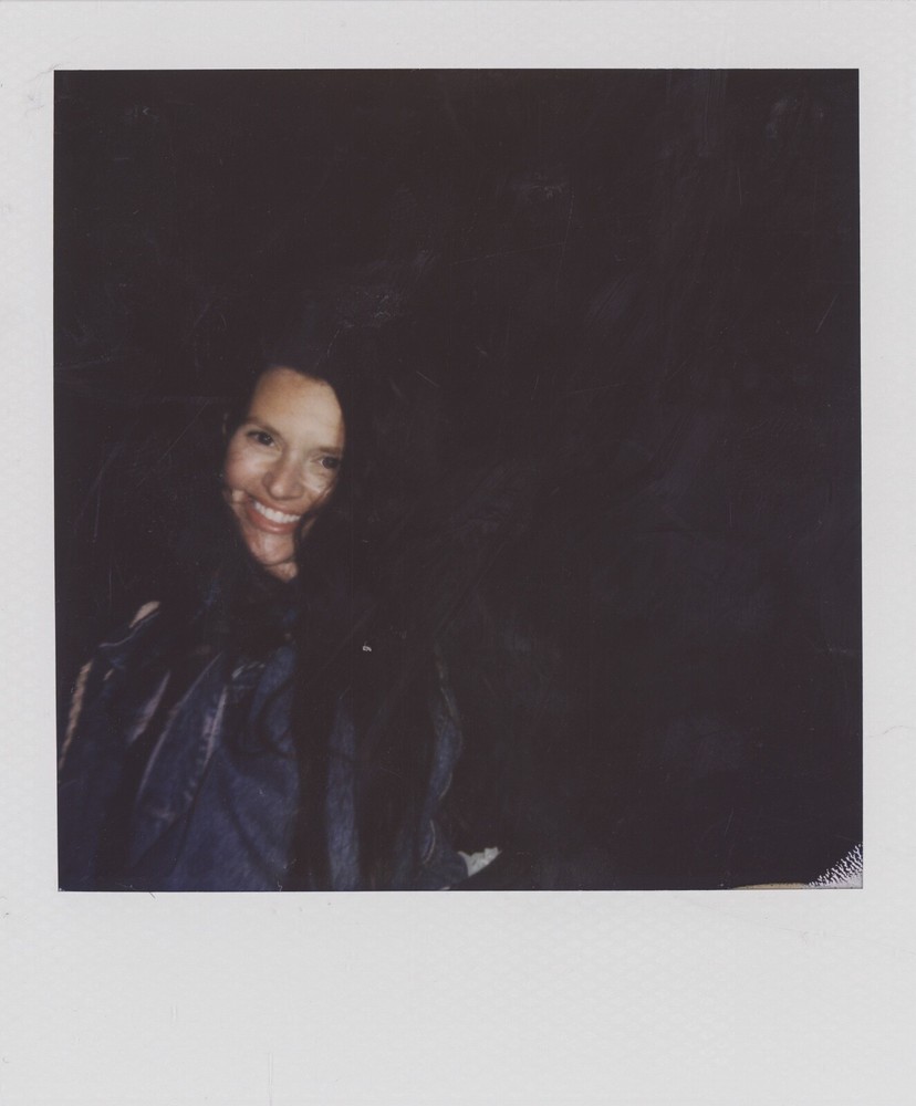 OOAK Polaroid Photo Print of Art Model Amber Flowers