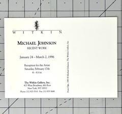 Michael Johnson Photography Show Announcement Card 1994 – Recent Work – Dodge