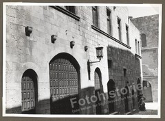 Photo Rhodes Old Town Building Gate Lantern Architecture 1950s Greece