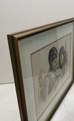 M. Berg Original Lithograph Bouquet Children Flowers Signed Numbered 21×27