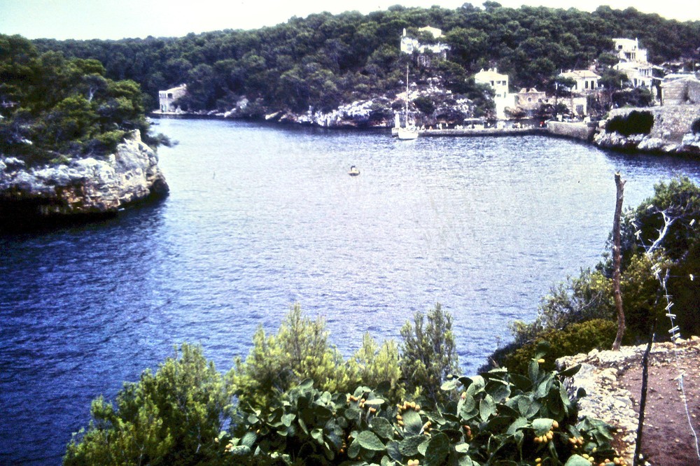 Photo Slide Mallorca Spain Espana Cala Figuera Bay from 1959