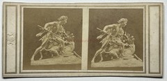 France Hunting To Deer Photographer Prehistoric To Identify c1858 Stereo Vintage