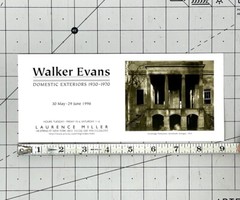 Walker Evans 1996 Art Announcement Card – Domestic Exteriors