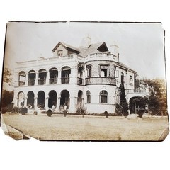 Vintage 1850s Picture of a Victorian Mansion in The USA 6×5