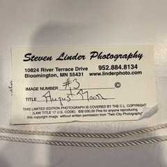 Steven Linder Signed Limited Ed 2002 “August Moon” Cityscape Framed Photo