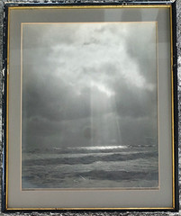 Original JOHN R HOGAN Photo Nor’easter Signed Framed c1940s 16×20 Ocean Sea