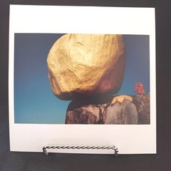 HIROJI KUBOTA Magnum Square Print 6″ x 6″ Signed Monks & Boulder from Burma