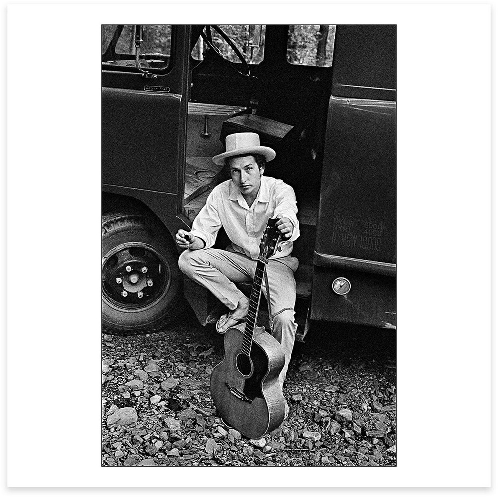 SIGNED Elliott Landy Print – Bob Dylan in Woodstock, 1968 – Magnum Photo 6×6