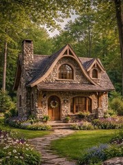 8*10 cozy cottage house photo print warm beautiful home wall art decor bedroom