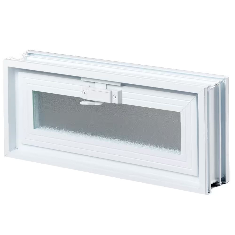 3 In. Thick Series 16 In. X 6 In. X 3 In. Hopper Vent for Glass Block Windows (A