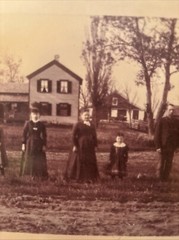 Vintage Farm Portrait Surreal Strange Bizarre BW Photograph Crystal Lake, WI #K