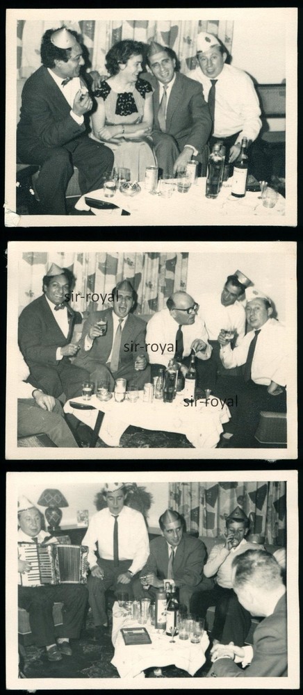 3x Lahore in Pakistan 1959 – Celebrating New Year’s Eve – 1950s – Photo 9x7cm
