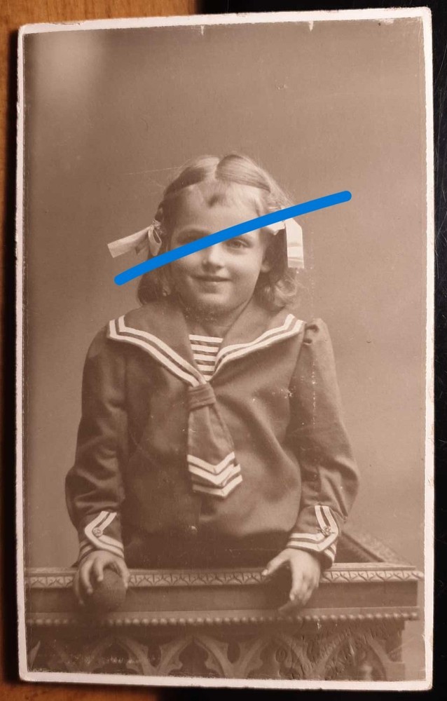 Girl Bertha Palmström 5 1/2 years old / CDV Finn Christiania – Norway