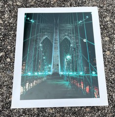 BROOKLYN BRIDGE PHOTOGRAPHED BY MICHAEL GEORGE VINTAGE PHOTO NY CITY NYC