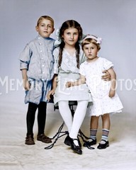 Colorized Trio of Children – Early 1900s – Gainesville GA – 8×10 Print