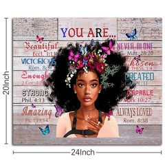 WOWGOOMO Vintage African American Women Wall Art Fashion Black Girl Portrait …