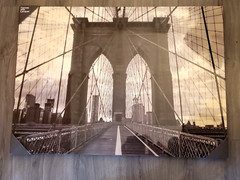 BROOKLYN BRIDGE-NY: Shade of Grey Glossy 26×36 Photo Print Wall Art Poster