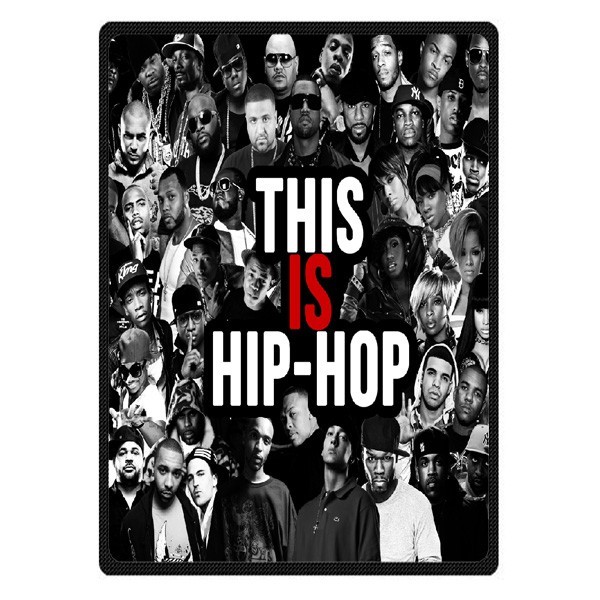 great this is hip hop Soft Warm Single-Side Printing Fleece Blanket