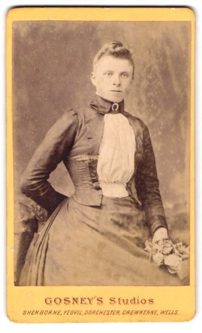 Photograph Gosney’s Studios, Sherborne, Portrait of a Lady with Flowers