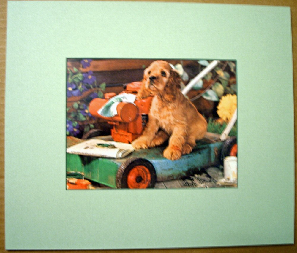 “Nosey Pup” Matted Photo-Copy of 1968 Calendar Art-American Life Insurance Co.
