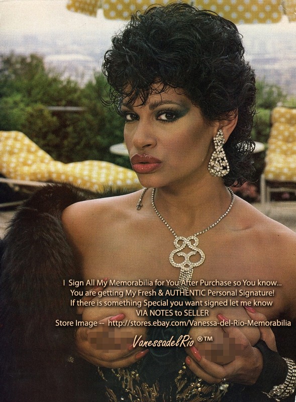 Vanessa del Rio Photo Club Fur & Diamonds 1980’s Sign Aft BUY w/COA