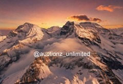 Photo Digital Wallpaper Image Picture Background Mountains Snow Aerial Sunset