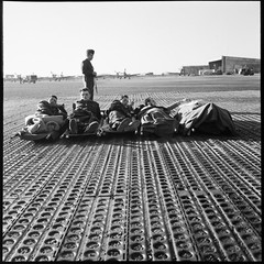 Photo Print On Military Rescue Silver Paper Algeria 1950 40x40cm