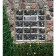 3 In. Thick Series 16 In. X 6 In. X 3 In. Hopper Vent for Glass Block Windows (A